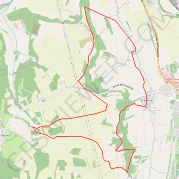 Trace GPS Hauteur sur la vallée Bonnelle, itinéraire, parcours