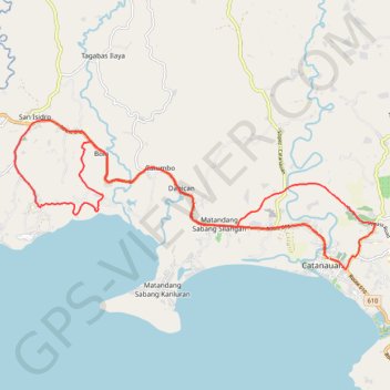 Trace GPS Catanauan Ikot Ride, itinéraire, parcours