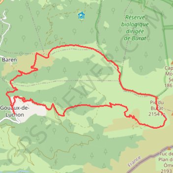 Trace GPS Pic de Burat, itinéraire, parcours