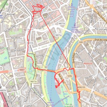 Trace GPS Liège, itinéraire, parcours