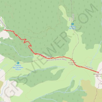 Trace GPS Mont Fourcat, itinéraire, parcours