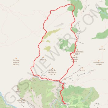 Trace GPS Sierra de Guara Otin et le Rio Mascun, itinéraire, parcours
