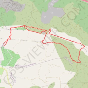 Trace GPS Vallon de Valtrède en partant de Beaumenière, itinéraire, parcours