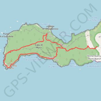 Trace GPS Tour de la Presqu’île de Capu di Muru à Coti-Chiavari, itinéraire, parcours