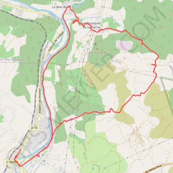 Trace GPS Berge d'Orb, bauxite et Théron, itinéraire, parcours