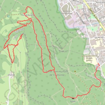 Trace GPS Le Mollard Gargot depuis la Poya - Fontaine, itinéraire, parcours