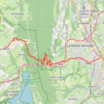 Trace GPS novalaise - chambery 19.4, itinéraire, parcours