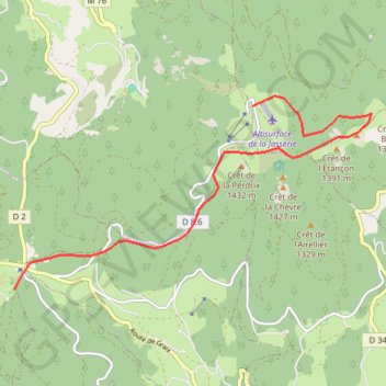 Trace GPS Rando Pilat, itinéraire, parcours