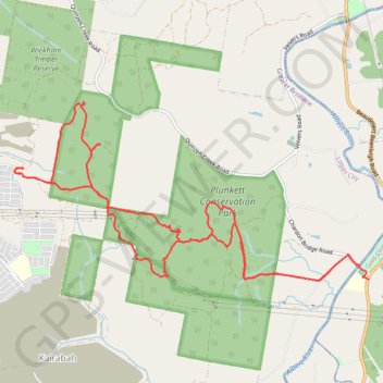 Trace GPS Plunkett Conservation Park - Yarrabilba, itinéraire, parcours