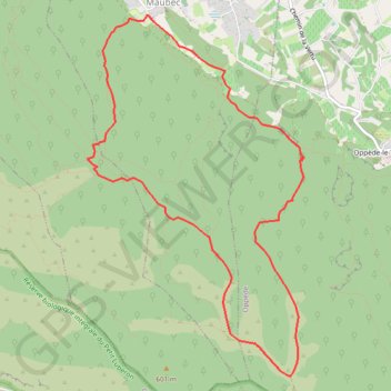 Trace GPS La Barre de Gautier et la Draille de Maubec, itinéraire, parcours