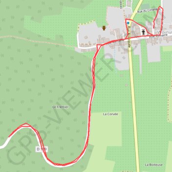 Trace GPS Petite promenade à Woinville, itinéraire, parcours