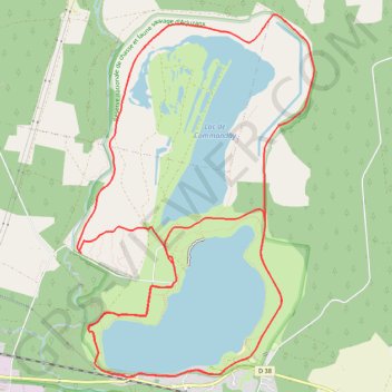 Trace GPS Lac d'Arjuzanx, itinéraire, parcours