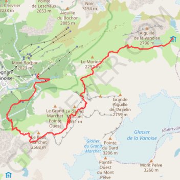 Trace GPS Col du Petit Marchet, itinéraire, parcours