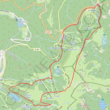 Trace GPS Schlucht - Hohneck - Lac de La Lande- Chitelet- Collet, itinéraire, parcours