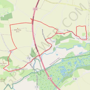 Trace GPS Boucle de la Basse Vallée - Tigny-Noyelle, itinéraire, parcours