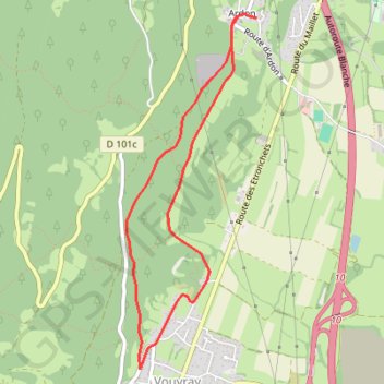 Trace GPS Combe de Vaux, itinéraire, parcours