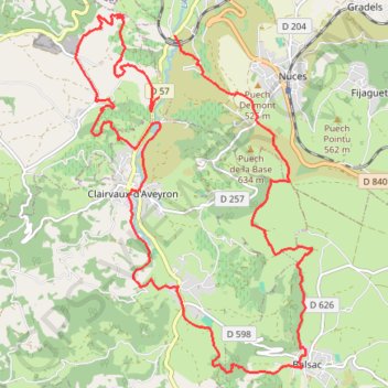 Trace GPS Cassagnes-Comtaux, itinéraire, parcours