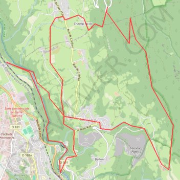 Trace GPS Valserine, itinéraire, parcours