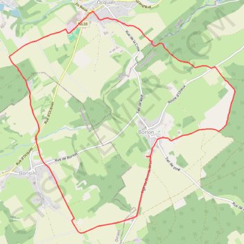 Trace GPS Km - 6941 BORLON (Durbuy) - Province du Luxembourg - Belgique, itinéraire, parcours