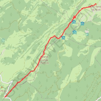 Trace GPS Col du Marchairuz Mont tendre, itinéraire, parcours