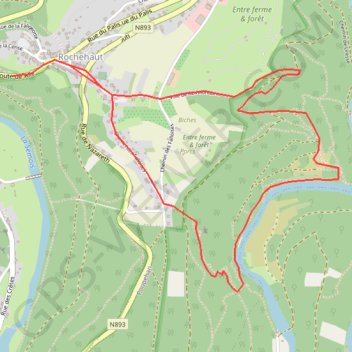 Trace GPS Rochehaut: Balade du Vertige (Balade des Echelles), itinéraire, parcours