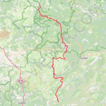 Trace GPS De Meyrueis à St Guilhem le Désert, itinéraire, parcours