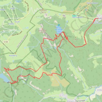 Trace GPS Lacs vosgiens, Lac d'Altenweiher, itinéraire, parcours