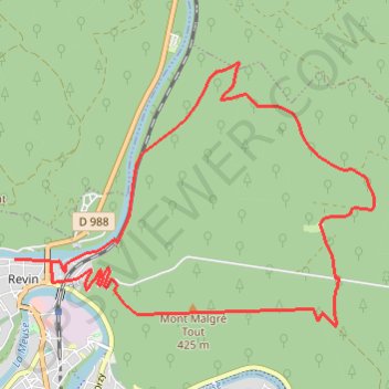 Trace GPS Circuit du Mont Malgré Tout, itinéraire, parcours