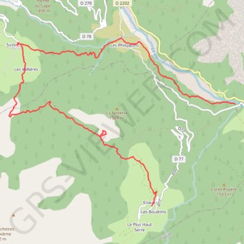 Trace GPS Enaux - Villeneuve-d'Entraunes, itinéraire, parcours