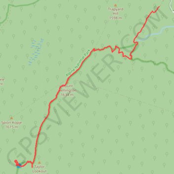 Trace GPS Mount Wellington Track GPX Trace, itinéraire, parcours
