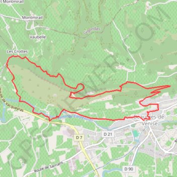 Trace GPS Notre Dame d'Aubune, itinéraire, parcours