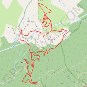 Trace GPS Aussois, Roc des Corneilles, itinéraire, parcours