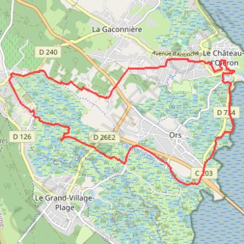 Trace GPS Olerando - Le Château-d'Oléron, itinéraire, parcours