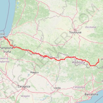 Trace GPS GTF5 - Pyrénées - HRP, itinéraire, parcours