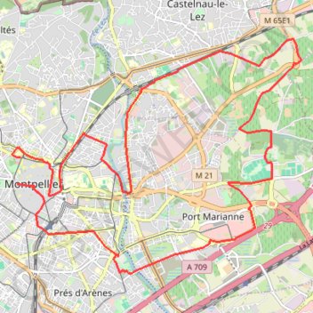 Trace GPS Semi-marathon, itinéraire, parcours