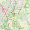 Trace GPS Greenspot Alden Biesen, startplaats De Kimpel (rood), itinéraire, parcours