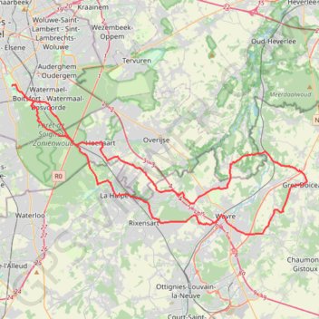 Trace GPS BHCC 2022 #8 Bercuit-Chaumont Gistoux (Short) (E) 67km 700D+, itinéraire, parcours