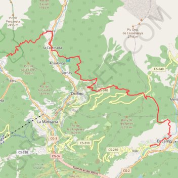 Trace GPS Traversée des Pyrénées - Étape 28, itinéraire, parcours