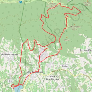 Trace GPS Luberon : source de Mirail, itinéraire, parcours