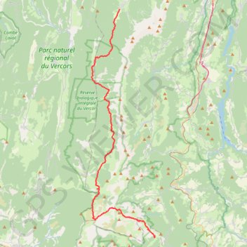 Trace GPS Traversée du Vercors, itinéraire, parcours