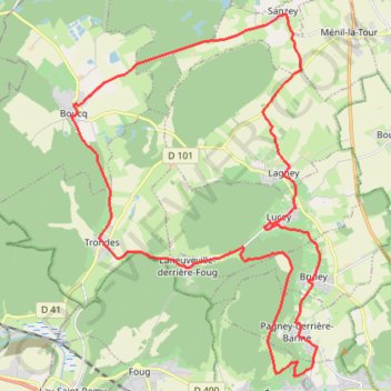 Trace GPS Les Côtes de Toul, au Pays du vignoble Lorrain - Pagney-derrière-Barine, itinéraire, parcours