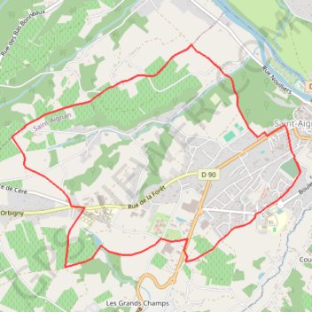 Trace GPS De la Bruyère du Curé - Saint-Aignan, itinéraire, parcours