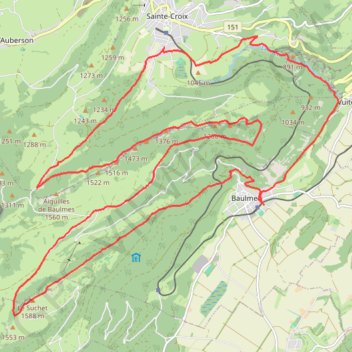 Trace GPS Suivre Aiguilles et Suchet, par Covatanne, itinéraire, parcours