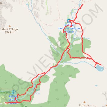 Trace GPS Vacherie du Boréon - Refuge de Cougourde - Lac des Sagnes - Lac de Trécolpas, itinéraire, parcours