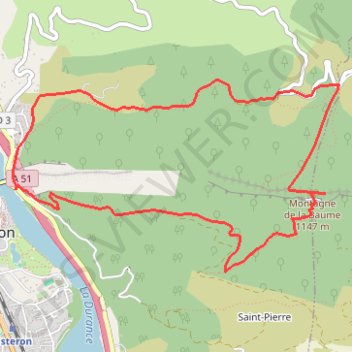 Trace GPS Rocher de la Baume par le trou de l'Argent, itinéraire, parcours