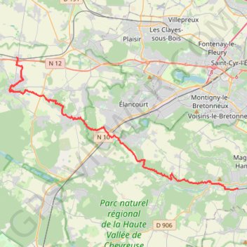 Trace GPS De Méré à Saint-Rémy-Lés-Chevreuse, itinéraire, parcours