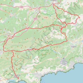 Trace GPS Grand Tour dans les Grandes Maures, itinéraire, parcours