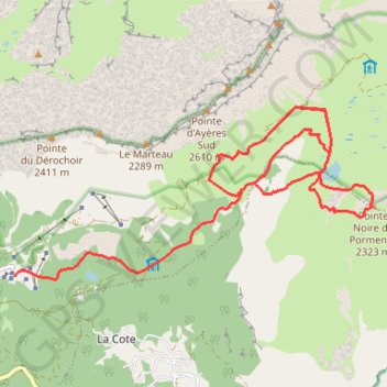 Trace GPS Pointe Noire de Pormenaz, itinéraire, parcours