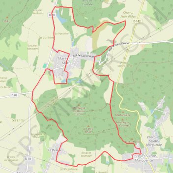 Trace GPS Circuit de la Fontaine Saillard - Mareuil-la-Motte, itinéraire, parcours