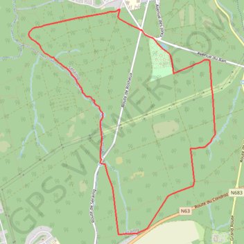 Trace GPS Losange rouge - Trou d'Ausny, itinéraire, parcours